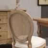 Afbeelding van HOMCOM Eetkamerstoel - Polyester, Rubberhout - 49L x 56B x 96H cm - Crèmewit + Natuurlijk