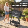 Afbeelding van Outsunny Rookoven van Metaal, Roestvrij Staal - 110L x 46,5B x 101H cm - Zwart