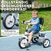 Afbeelding van HOMCOM Kinderdriewieler van Metaal en Kunststof, 105x47x98 cm, Wit