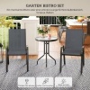 Afbeelding van Outsunny Bistronset voor buiten - Metaal, gehard glas - Ø60 x 71H cm - Donkergrijs