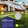 Afbeelding van tillvex® Premium aluminium parasol 330 cm, met afdekking, windbescherming en 360° draaibaar