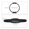 Afbeelding van Bluefinity Pilatesring zwart, dubbele handgrepen, met oefeningen, Ø 37cm