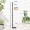 Afbeelding van Outsunny Rieten Lamp Staal, PE-rattan 44L x 32B x 178H cm Geel