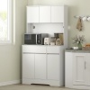 Afbeelding van HOMCOM Keukenopbergkast - Spaanplaat, MDF - 100L x 38B x 180H cm - Wit