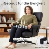 Afbeelding van Homcom Relaxfauteuil met Voetensteun - Kunstleer, Metaal - Zwart