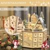 Afbeelding van HOMCOM Kerst Adventskalender Multiplex 25B x 20D x 29H cm Natuurhout