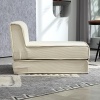Afbeelding van HOMCOM 1-zits fauteuil met verwarming en opvouwbare matras, crèmekleurig corduroy