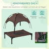 Afbeelding van PawHut Verhoogd Hondenbed met Luifel - Ademend Taft-Stof D04-057
