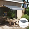 Afbeelding van Outsunny zonnescherm met Volant, waterafstotend, vervangstof 3 x 2,5 m, grijs