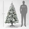 Afbeelding van HOMCOM Kunstkerstboom Groen/Wit 105L x 105B x 180H cm van Kunststof en Staal