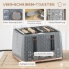 Afbeelding van HOMCOM Waterkoker en Broodrooster Set Kunststof en Staal Grijs 24,2L x 19,5B x 23,4H cm