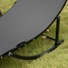 Afbeelding van Outsunny Aluminium Tuinligstoel, Donkergrijze Textileen