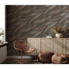 Afbeelding van Erismann Vliesbehang 10257-10 Casual Chic Donkergrijs en Bruin Golvenpatroon