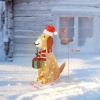 Afbeelding van Outsunny Verlichte Kerstdecoratie van Staal en Polyester, 64x20x70 cm, Geel