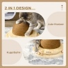 Afbeelding van PawHut Interactief Kratzspeelgoed, 2-in-1 Katten speelgoed met balbaan en krabplank, 39,5 x 32,5 x 1