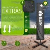 Afbeelding van tillvex® Rechthoekige Aluminium Parasol Ø 330 cm met Afdekking en Windscherm