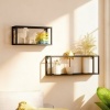 Afbeelding van Homcom Opbergplank - Staal - 60L x 12B x 21H cm - Zwart