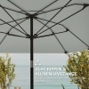 Afbeelding van Outsunny Parasol Ø233 cm, met knikfunctie, windvast, voor strand, balkon en tuin, donkergrijs