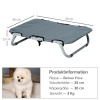 Afbeelding van PawHut Verhoogd Inklapbaar Hondenbed voor Buiten, Grijs, 59 x 46 x 15 cm