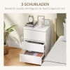 Afbeelding van HOMCOM Nachtkastje MDF 40L x 30B x 59,5H cm Wit