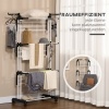 Afbeelding van HOMCOM Wasmand van staal en kunststof, 73L x 64B x 177H cm, zwart