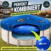 Afbeelding van tillvex® Premium Zwembadafdekking Rond ø 560cm voor Ø 460-520cm blauw met Montageset