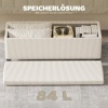 Afbeelding van HOMCOM Zitbank met Opbergruimte - Polyester, Staal - 112L x 42B x 40H cm - Beige