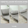 Afbeelding van HOMCOM 2-in-1 slaapbank vouwbed - verstelbaar - grijs - 82x89x83 cm