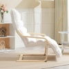 Afbeelding van HOMCOM Relaxfauteuil met Sherpa-Fleece, verstelbaar voetensteun, wit