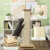 Afbeelding van PawHut 3-in-1 Krabpaal voor Kittens, 67 cm met Sisal, Trackball en Hangbal