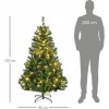 Afbeelding van HOMCOM Kunstkerstboom met 120 LED's en decoratie Ø 95 x 150 cm