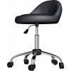 Afbeelding van HOMCOM Kunstlederen Salonstoel Ø35 x 63-83H cm - Zwart