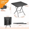 Afbeelding van KESSER® Balkontafel, inklapbaar, weerbestendig/UV-bestendig, gecoat staal en rotan-look, outdoor tui