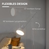 Afbeelding van HOMCOM - Staande lamp met voetschakelaar - Hoogte verstelbaar - Wit