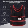 Afbeelding van HOMCOM Gewichtsw vest Oxford, metaal en zand, 60B x 50H cm, zwart en rood