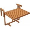 Afbeelding van Outsunny Balkonreling Tafel van Kiefernhout 68L x 65B x 55H cm Teak