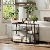 Afbeelding van HOMCOM Console Tafel - Staal - 110L x 30B x 75H cm - Zwart