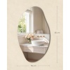 Afbeelding van SONGMICS Asymmetrische wandspiegel Bloembladvorm 85x50cm Frameloos voor entree, slaapkamer, badkamer