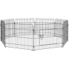 Afbeelding van PawHut - Puppyhek - Vergrendelbare grendel - Roestvrij staal - 8 Panelen