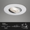 Afbeelding van BRILONER KULANA - Set van 3 draaibare inbouwspots - 5W LED - warm wit - Ø90mm - mat chroom