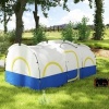 Afbeelding van Outsunny Campingtent Oxfordstof, Fiberglas - 435L x 251B x 195H cm - Donkerblauw + Wit