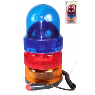 Zwaailamp Set 12V Rood/Blauw/Oranje Zwaailamp Set 12V Rood/Blauw/Oranje