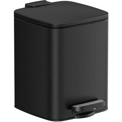 Foto van Songmics - badkamerprullenbak - 6 liter - Zwart staal