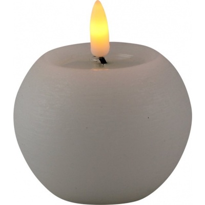 Foto van Magische vlam LED kaars - rond - wit - D8 x H7,5 cm