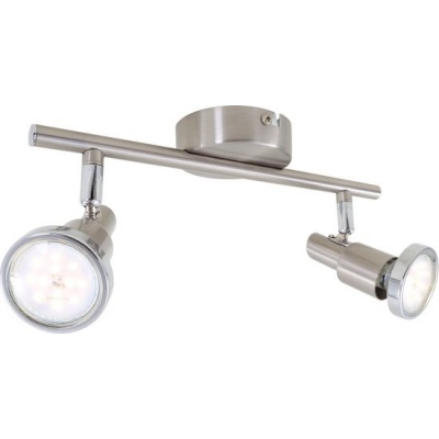 Foto van BRILONER COOL - Plafondlamp - warm wit licht - GU10 fitting - draaibare opbouwspots - mat nikkel
