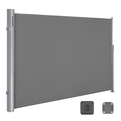 Foto van SONGMICS uitschuifbare aluminium zijluifel, 180 x 400 cm