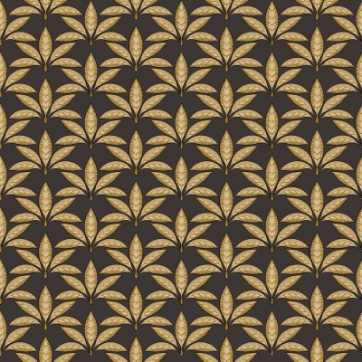 Foto van Behang Zwart en Goud Bladeren Design Flora 18515 voor elke interieurstijl Model Cristiana Masi