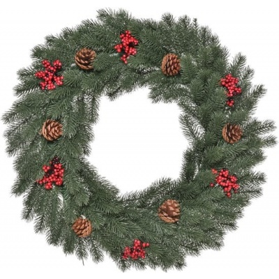 Foto van HOMCOM Kerstkrans PE Ø60 x 8T cm Groen