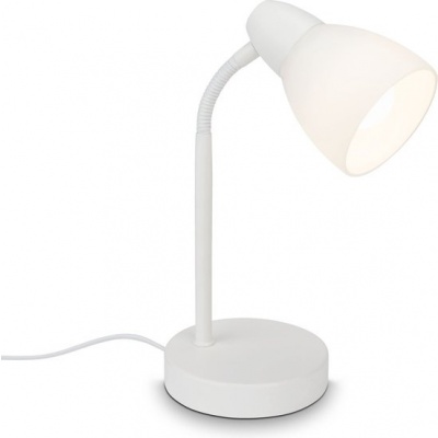 Foto van Briloner Leuchten MASANI - tafellamp - 1 licht - metaal-glas - wit - excl. 1xE14 max. 25W - snoersch