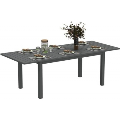 Foto van Outsunny Aluminium Gartentafel in Grijs